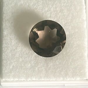 Faceted 10mm Round Cut Smoky Quartz Loose Gemstone 3+ct